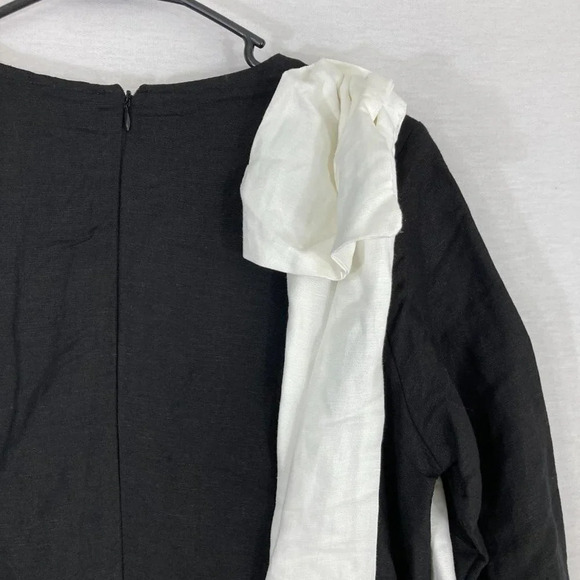 NEW Udel New York Black White Linen Blend Midi Dress size Small - Picture 8 of 10